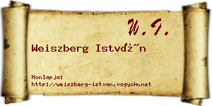 Weiszberg István névjegykártya