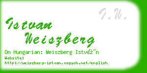 istvan weiszberg business card